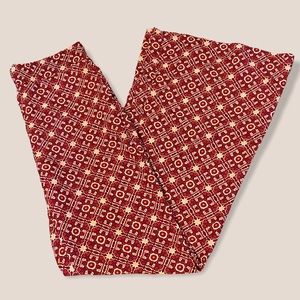 ✨SALE✨ Sanctuary Burgundy + White Patterned Wide Leg Pant